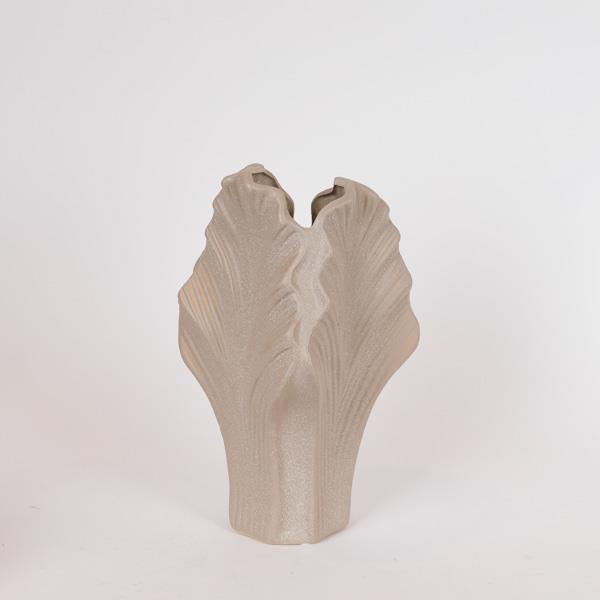 Βάζο Κεραμικό Καφέ Φύλλο 17x17x33εκ. ESTHETI 819-00604 