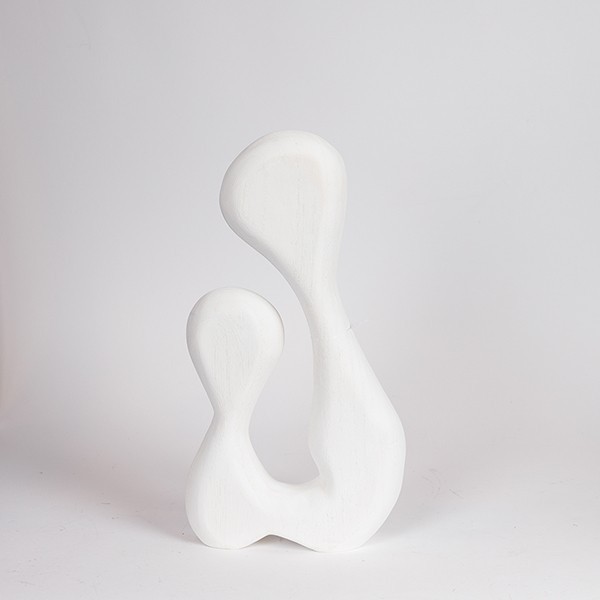 Διακοσμητικό Επιτραπέζιο Ξύλινο Λευκό 20x6x37εκ. ESTHET