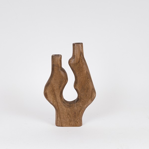 Βάζο Ξύλινο Καφέ 20x6x35εκ. ESTHETI 819-00691 (Υλικό: Ξ