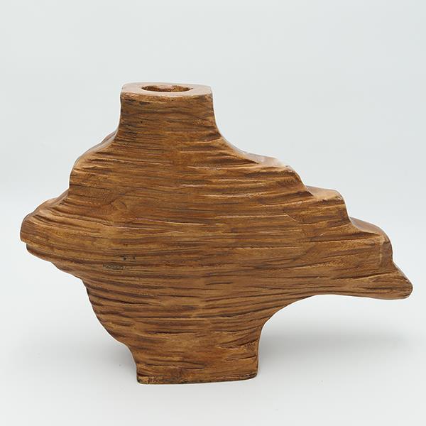 Βάζο Ξύλινο Καφέ 38x9,5x26εκ. ESTHETI 819-00394 (Υλικό: