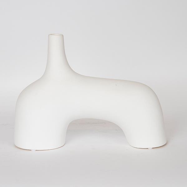 Βάζο Κεραμικό Λευκό 34x10x25εκ. ESTHETI 752-20141 (Υλικ