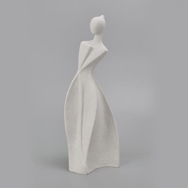 Διακοσμητική Επιτραπέζια Γυναικεία Φιγούρα Polyresin Ιβουάρ 11,6x9,2x31,5εκ. ESTHETI 752-27134 (Υλικό: Polyresin, Χρώμα: Ιβουάρ) - ESTHETI - 752-27134