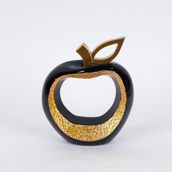 ESTHETI - ΣΗΜΑΝΤΙΚΟ: Σε περίπτωση διαφοράς τιμής από το κατάστημα ισχύει παντα και μόνο η τιμή του καταστήματος Διακοσμητικό Μήλο Polyresin Μαύρο-Χρυσό 16,8x6,4x19,9εκ