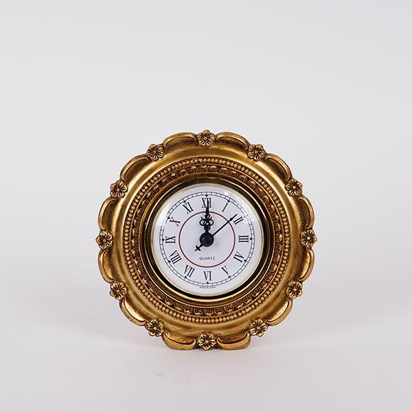 Επιτραπέζιο Ρολόι Polyresin Χρυσό 13,4x4x13,4εκ. ESTHETI 753-12030 (Υλικό: Polyresin, Χρώμα: Χρυσό ) - ESTHETI - 753-12030