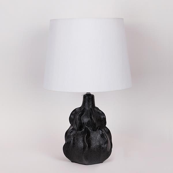 ESTHETI - ΣΗΜΑΝΤΙΚΟ: Σε περίπτωση διαφοράς τιμής από το κατάστημα ισχύει παντα και μόνο η τιμή του καταστήματος Φωτιστικό Επιτραπέζιο Κεραμικό-Υφασμάτινο Μαύρο-Λευκό 2