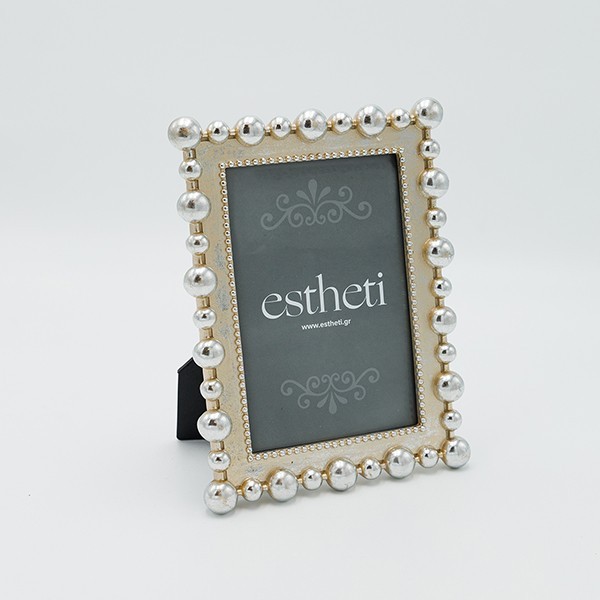 ESTHETI - ΣΗΜΑΝΤΙΚΟ: Σε περίπτωση διαφοράς τιμής από το κατάστημα ισχύει παντα και μόνο η τιμή του καταστήματος Κορνίζα Polyresin Ασημί-Χρυσή 10x15εκ. ESTHETI 815-0005