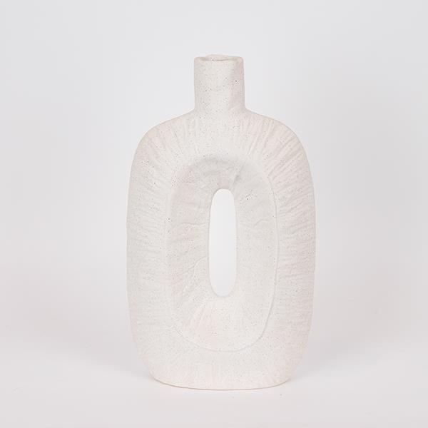 Βάζο Κεραμικό Λευκό 20x9,5x34εκ. ESTHETI 819-00148 (Υλικό: Κεραμικό, Χρώμα: Λευκό) - ESTHETI - 819-00148