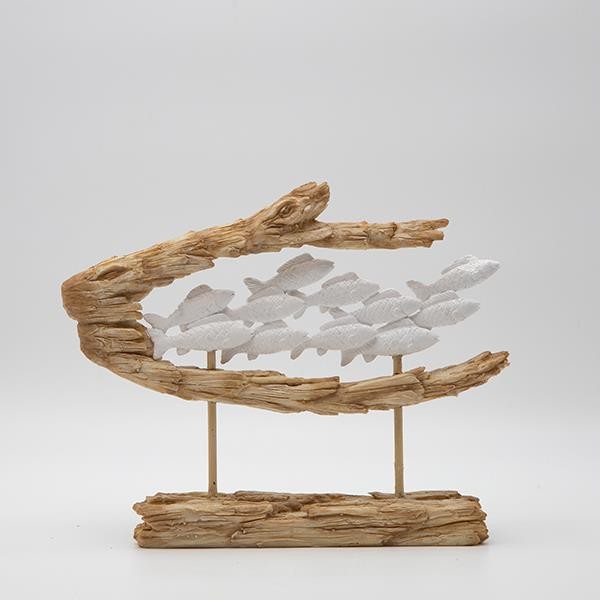 Διακοσμητικό Επιτραπέζιο Κοπάδι Ψαριών Polyresin Natura