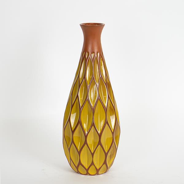 Βάζο Κεραμικό Teracotta-Κίτρινο 14,5x37εκ. ESTHETI 752-