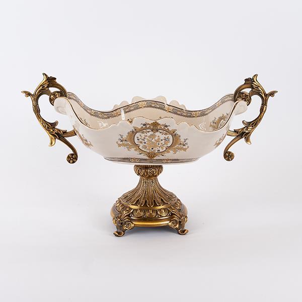 ESTHETI - ΣΗΜΑΝΤΙΚΟ: Σε περίπτωση διαφοράς τιμής από το κατάστημα ισχύει παντα και μόνο η τιμή του καταστήματος Διακοσμητικό Μπωλ Με Πόδι Πορσελάνης-Polyresin Λευκό-Χρ