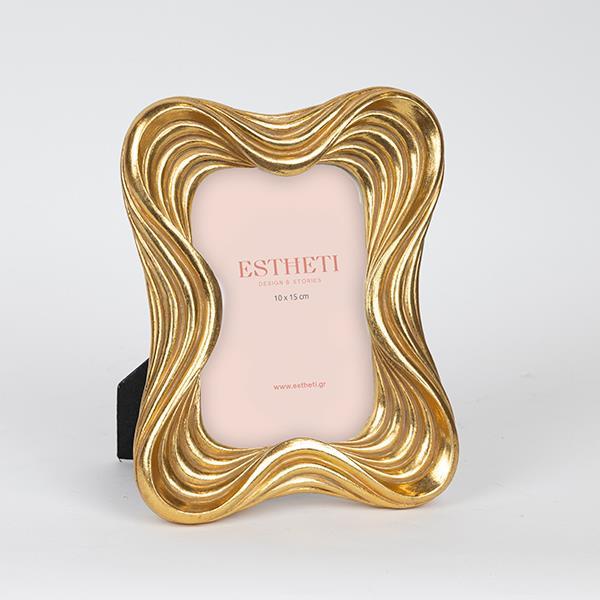 Κορνίζες 24home - ΣΗΜΑΝΤΙΚΟ: Σε περίπτωση διαφοράς τιμής από το κατάστημα ισχύει παντα και μόνο η τιμή του καταστήματος Κορνίζα Polyresin Χρυσή 10x15εκ. ESTHETI 756-12159 (Υλι