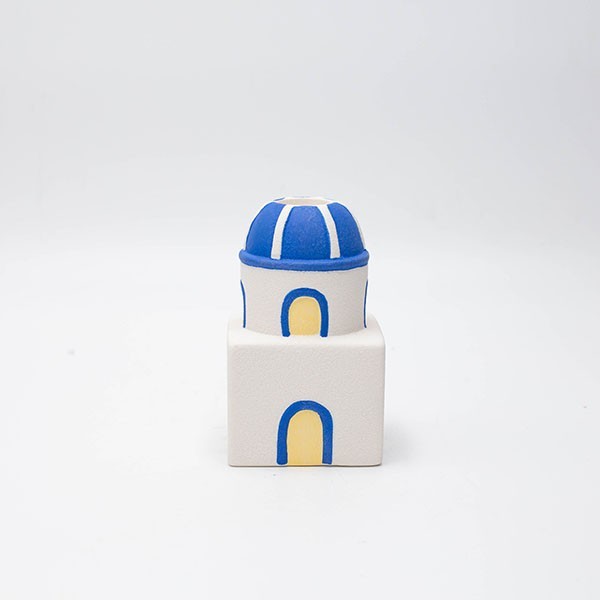 Διακοσμητικό Επιτραπέζιο Σπιτάκι Πορσελάνης Με Led Λευκ