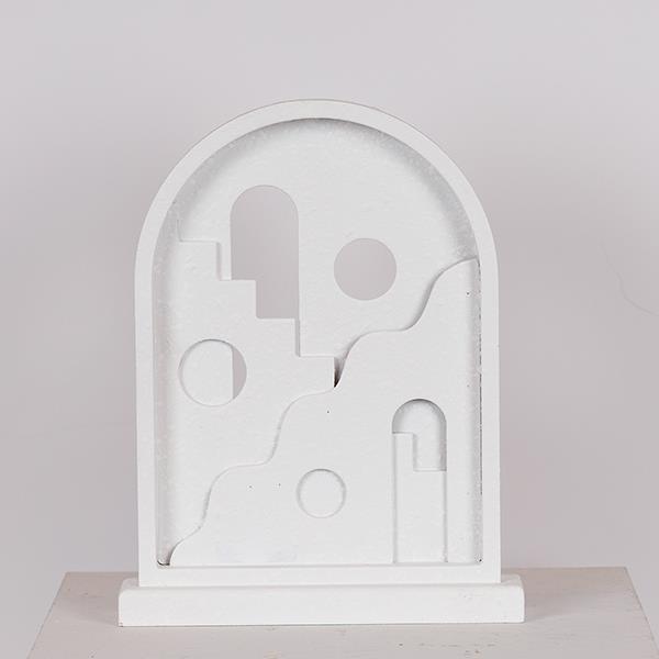 Διακοσμητικό Επιτραπέζιο Σπίτι Ξύλινο Λευκό 26x4,5x20εκ. ESTHETI 819-00462 (Υλικό: Ξύλο, Χρώμα: Λευκό) - ESTHETI - 819-00462