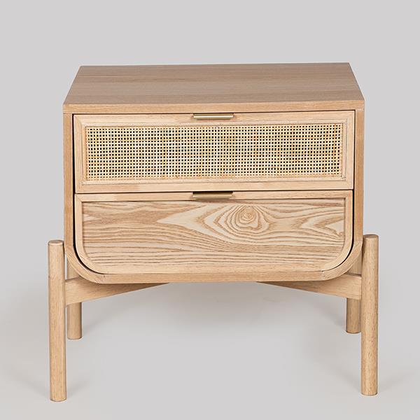 ESTHETI Κομοδίνο Ξύλινο Καφέ 58x38x50εκ. ESTHETI 750-35527 (Υλικό: Ξύλο, Χρώμα: Καφέ) - ESTHETI - 750-35527