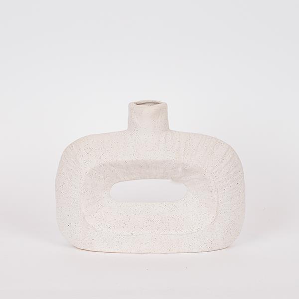 Βάζο Κεραμικό Λευκό 26x9x20εκ. ESTHETI 819-00149 (Υλικό