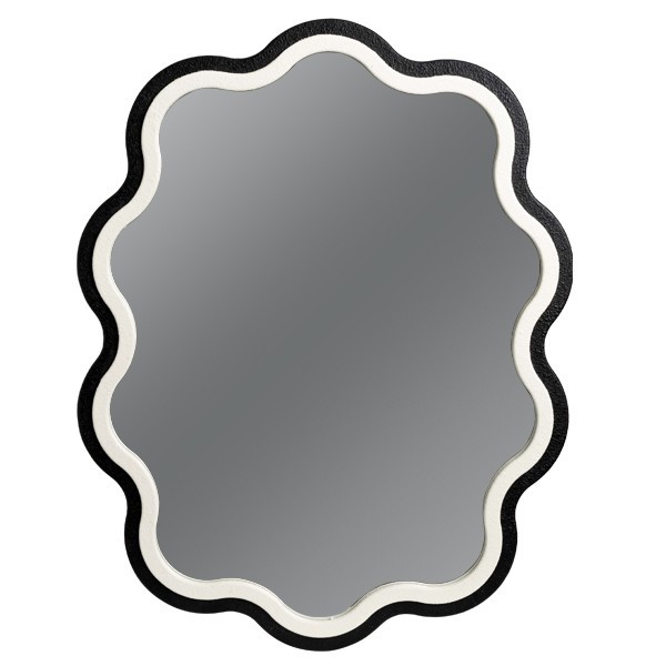 Καθρέπτης Τοίχου Ξύλινος Μαύρος-Λευκός 78x2,5x100εκ. ES