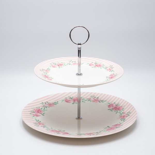 ESTHETI - ΣΗΜΑΝΤΙΚΟ: Σε περίπτωση διαφοράς τιμής από το κατάστημα ισχύει παντα και μόνο η τιμή του καταστήματος Ορντερβιέρα Πορσελάνης Λευκή-Ροζ Με Ανθάκια 26εκ/20εκ.