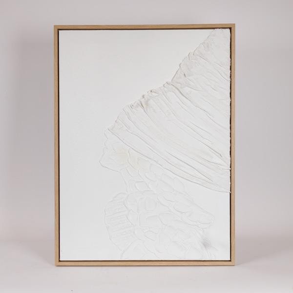 Πίνακας Καμβάς-Ξύλινος Χειροποίητος Φιγούρα Λευκός 60x3,8x80εκ. ESTHETI 812-10013 (Υλικό: Ξύλο, Ύφασμα: Καμβάς, Χρώμα: Λευκό) - ESTHETI - 812-10013