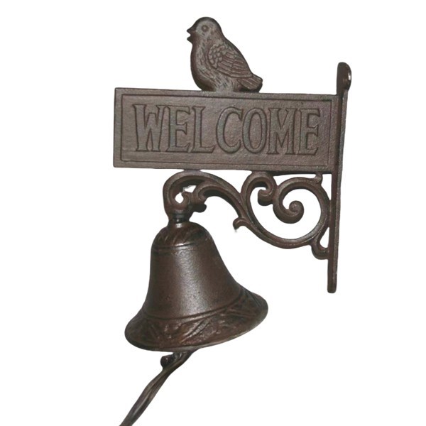 Διακοσμητικά Επιτραπέζια 24home - ΣΗΜΑΝΤΙΚΟ: Σε περίπτωση διαφοράς τιμής από το κατάστημα ισχύει παντα και μόνο η τιμή του καταστήματος Καμπανάκι Πόρτας Μαντεμένιο Καφέ 25,5x11x18εκ. ESTHETI