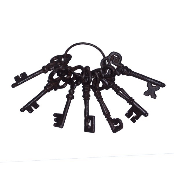 24home Διακοσμητικά τοίχου - ΣΗΜΑΝΤΙΚΟ: Σε περίπτωση διαφοράς τιμής από το κατάστημα ισχύει παντα και μόνο η τιμή του καταστήματος Κλειδιά Διακοσμητικά Μαντεμένια Καφέ 6,5x4,5x15,5εκ. ES