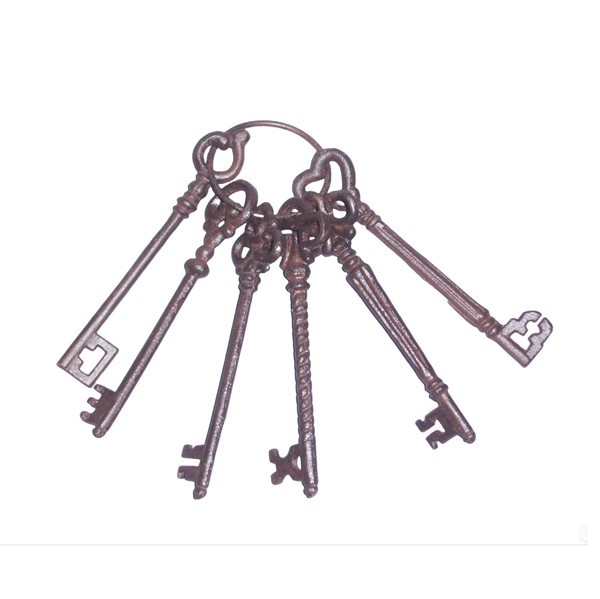 Διακοσμητικά Επιτραπέζια 24home - ΣΗΜΑΝΤΙΚΟ: Σε περίπτωση διαφοράς τιμής από το κατάστημα ισχύει παντα και μόνο η τιμή του καταστήματος Κλειδιά Διακοσμητικά Μαντεμένια Καφέ 6x4,5x20εκ. ESTHET