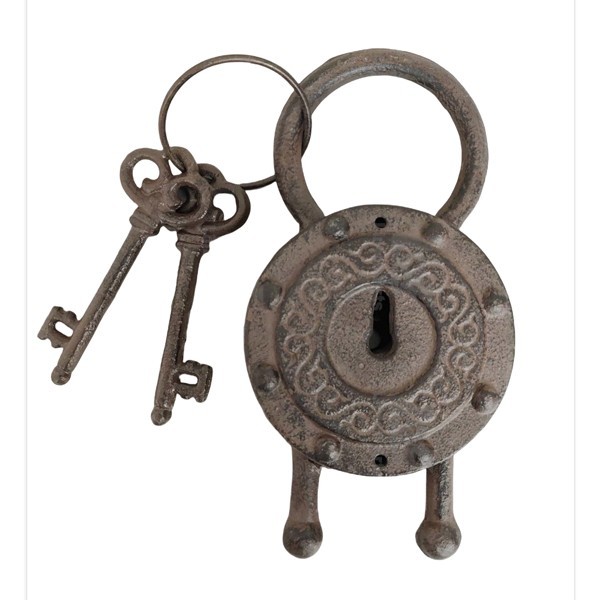 ESTHETI - ΣΗΜΑΝΤΙΚΟ: Σε περίπτωση διαφοράς τιμής από το κατάστημα ισχύει παντα και μόνο η τιμή του καταστήματος Διακοσμητική Κλειδαριά Με Κλειδιά Μαντεμένια Αντικέ 10x