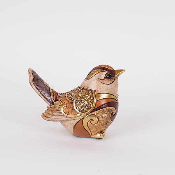 Διακοσμητικό Επιτραπέζιο Πουλί Polyresin Καφέ-Μπεζ 17,5