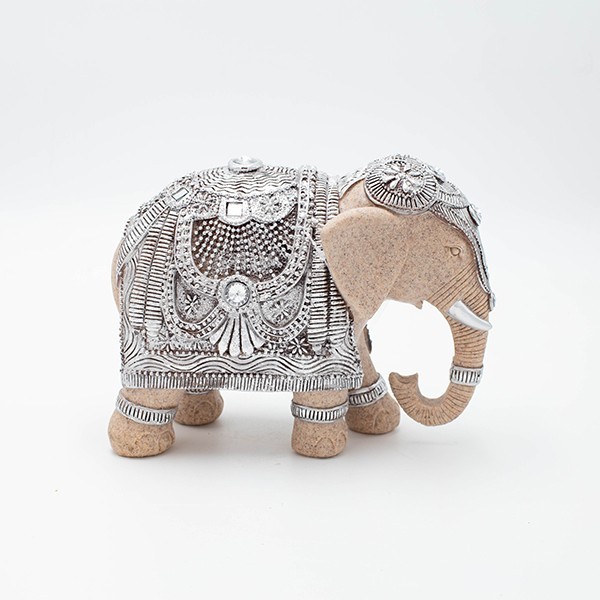 Διακοσμητικός Επιτραπέζιος Ελέφαντας Polyresin-Σιδερένι