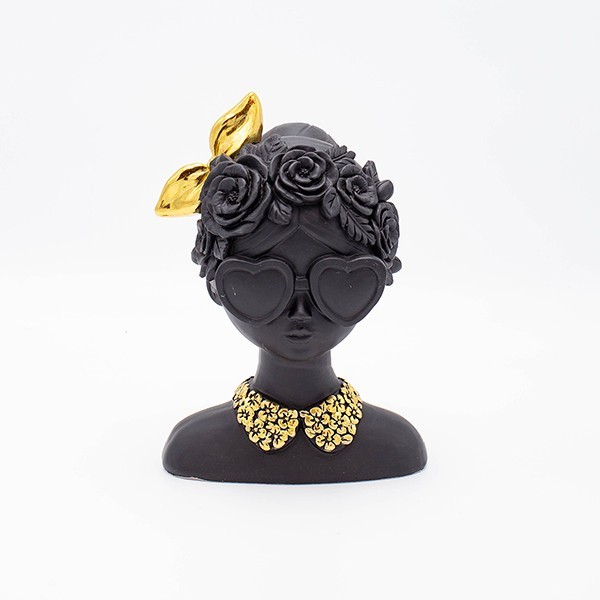 Διακοσμητικό Επιτραπέζιο Γυναίκα Με Λουλούδι Polyresin 