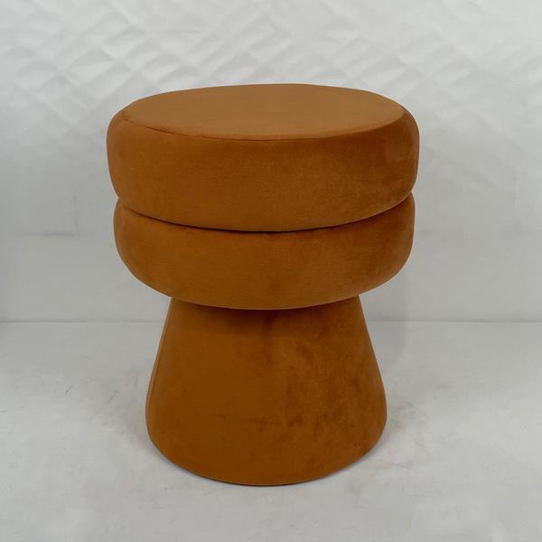 ESTHETI - ΣΗΜΑΝΤΙΚΟ: Σε περίπτωση διαφοράς τιμής από το κατάστημα ισχύει παντα και μόνο η τιμή του καταστήματος Σκαμπώ Βελούδινο Σκούρο Πορτοκαλί 35x35x40εκ. ESTHETI 7