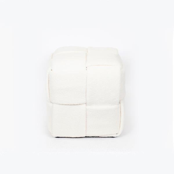 Σκαμπώ Μπουκλέ Λευκό 38x38x40εκ. ESTHETI 750-12012 (Χρώ