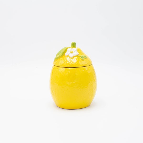 ESTHETI Διακοσμητικό Μπωλ Κεραμικό Λεμόνι Κίτρινο 11,3x11,3x15εκ. ESTHETI 819-00201 (Υλικό: Κεραμικό, Χρώμα: Κίτρινο ) - ESTHETI - 819-00201