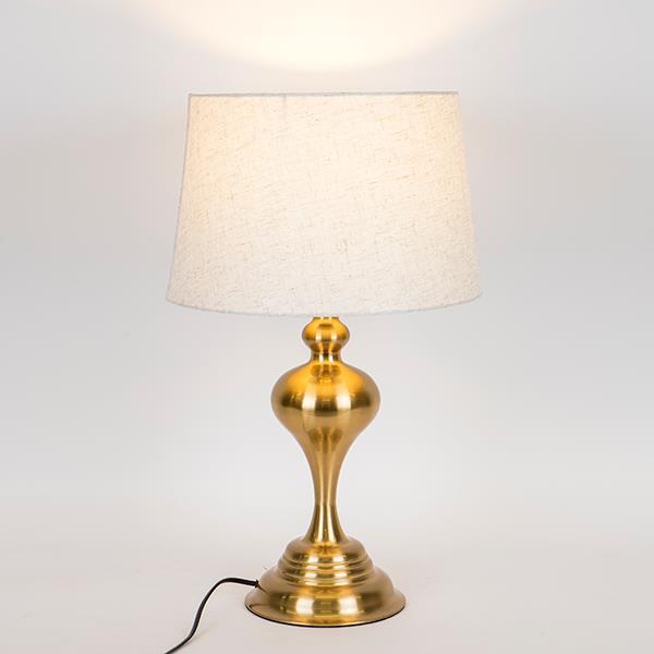 Φωτιστικά 24home - ΣΗΜΑΝΤΙΚΟ: Σε περίπτωση διαφοράς τιμής από το κατάστημα ισχύει παντα και μόνο η τιμή του καταστήματος Φωτιστικό Επιτραπέζιο Μεταλλικό Χρυσό-Εκρού 33,5x55εκ.