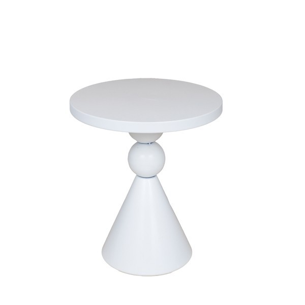 Βοηθητικό Τραπεζάκι Μεταλλικό Λευκό 35x35x40εκ. ESTHETI