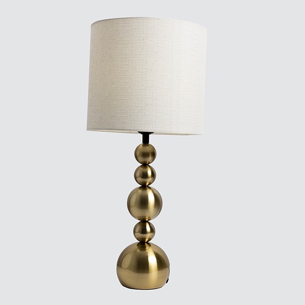 Φωτιστικά 24home - ΣΗΜΑΝΤΙΚΟ: Σε περίπτωση διαφοράς τιμής από το κατάστημα ισχύει παντα και μόνο η τιμή του καταστήματος Φωτιστικό Επιτραπέζιο Μεταλλικό Μπρονζέ-Κρεμ 25,5x57εκ.