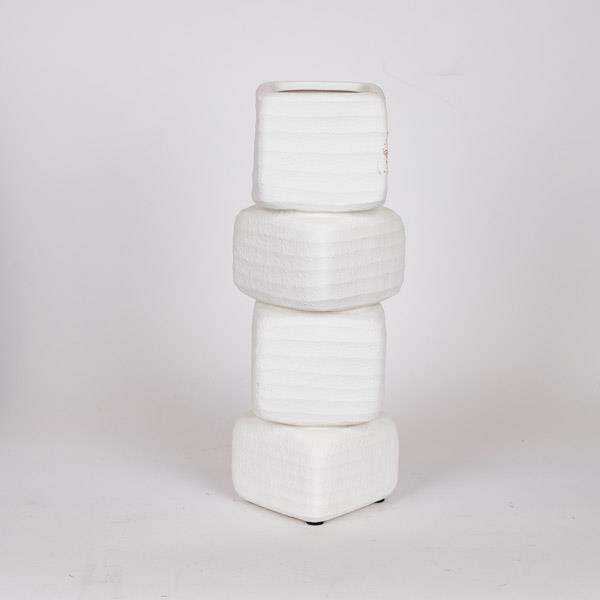 Διακοσμητικά Επιτραπέζια 24home - ΣΗΜΑΝΤΙΚΟ: Σε περίπτωση διαφοράς τιμής από το κατάστημα ισχύει παντα και μόνο η τιμή του καταστήματος Βάζο Κεραμικό Λευκό 15x15x38εκ. ESTHETI 819-00510 (Υλικ