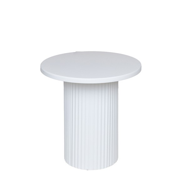 Έπιπλα σαλονιού 24home - ΣΗΜΑΝΤΙΚΟ: Σε περίπτωση διαφοράς τιμής από το κατάστημα ισχύει παντα και μόνο η τιμή του καταστήματος Βοηθητικό Τραπεζάκι Μεταλλικό-Ξύλινο Λευκό 33,5x33,5x32