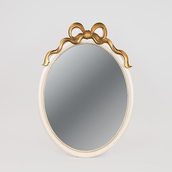 Καθρέπτης Τοίχου Polyresin Λευκός-Χρυσός 64,5x4x90εκ. E