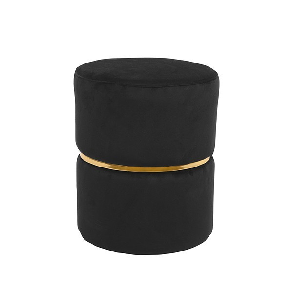 Σκαμπώ Βελούδινο Μαύρο 31x31x37εκ. ESTHETI 750-10075 (Ύ