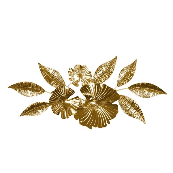 ESTHETI Διακοσμητικό Τοίχου Μεταλλικό Λουλούδι Χρυσό 121x6x54,5εκ. ESTHETI 812-30010 (Υλικό: Μεταλλικό, Χρώμα: Χρυσό ) - ESTHETI - 812-30010