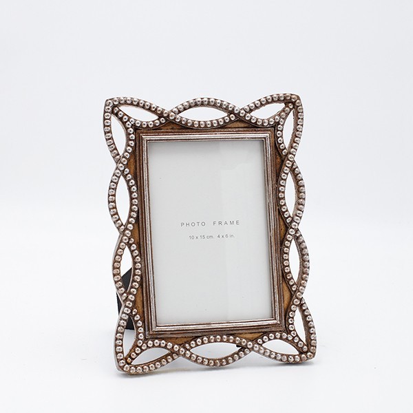 Κορνίζα Polyresin Με Πέρλες Μπρονζέ 10x15εκ. ESTHETI 81