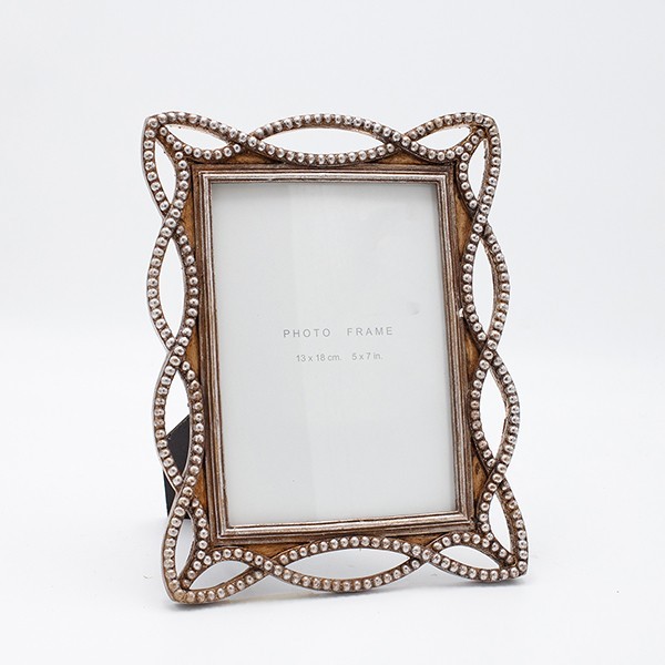 Κορνίζα Polyresin Με Πέρλες Μπρονζέ 13x18εκ. ESTHETI 815-00067 (Υλικό: Polyresin, Χρώμα: Μπρονζέ) - ESTHETI - 815-00067