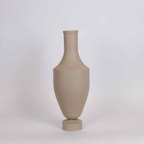 Βάζο Μεταλλικό Μπεζ 20x20x56εκ. ESTHETI 819-00305 (Υλικό: Μεταλλικό, Χρώμα: Μπεζ) - ESTHETI - 819-00305