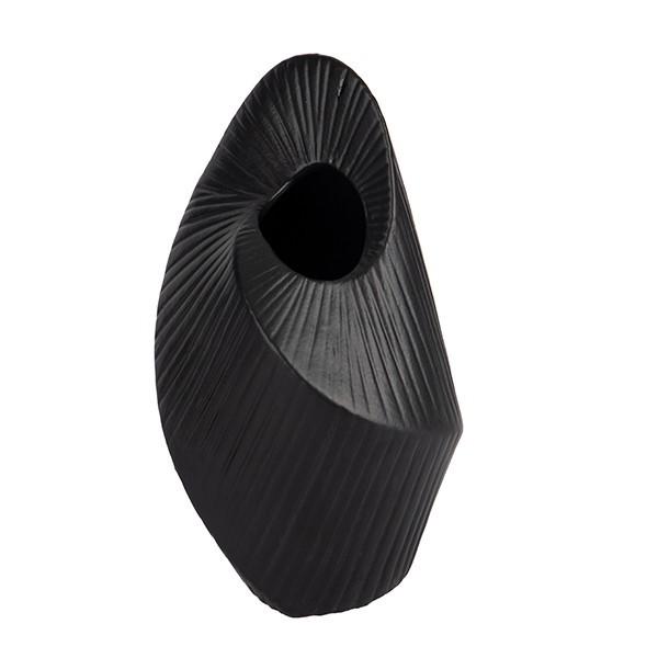 Βάζο Κεραμικό Μαύρο 12,5x11,7x23,5εκ. ESTHETI 819-01532 (Υλικό: Κεραμικό, Χρώμα: Μαύρο) - ESTHETI - 819-01532