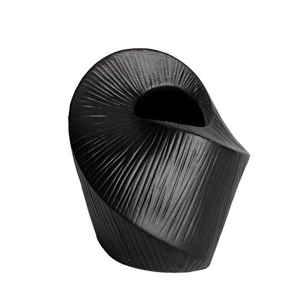 Βάζο Κεραμικό Μαύρο 15,1x12,6x15,2εκ. ESTHETI 819-01533 (Υλικό: Κεραμικό, Χρώμα: Μαύρο) - ESTHETI - 819-01533