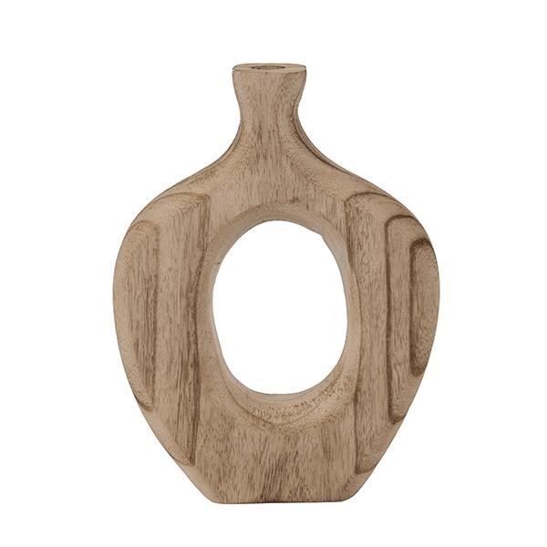 Βάζο Ξύλινο Καφέ-Natural 20,5x5x27εκ. ESTHETI 819-01881 (Υλικό: Ξύλο, Χρώμα: Καφέ) - ESTHETI - 819-01881