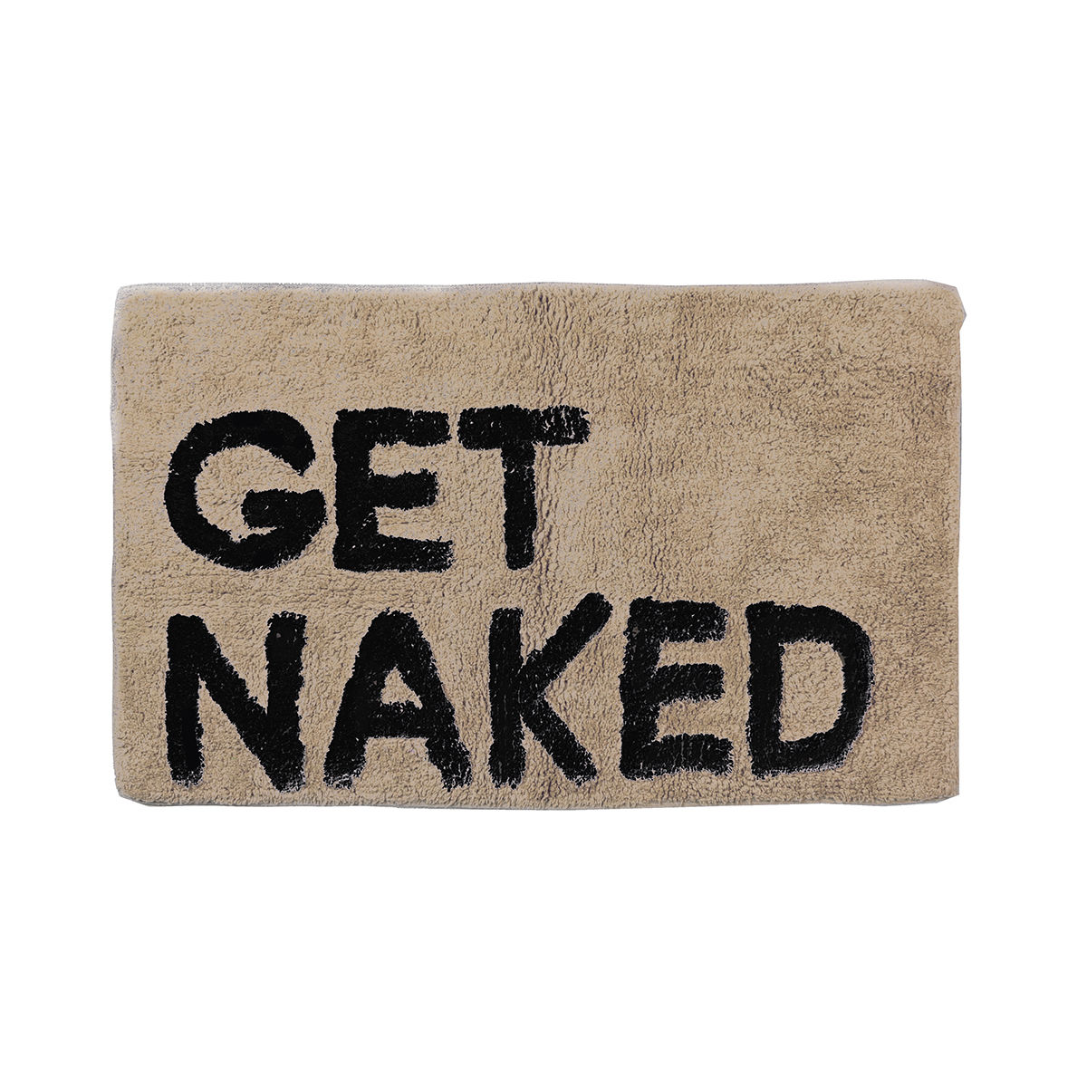 Ταπέτο Μπάνιου Βαμβακερό Μπεζ Get Naked Estia 50x80εκ. 02-4323 (Ύφασμα: Βαμβάκι 100%, Χρώμα: Μαύρο) - estia - 02-4323 146433