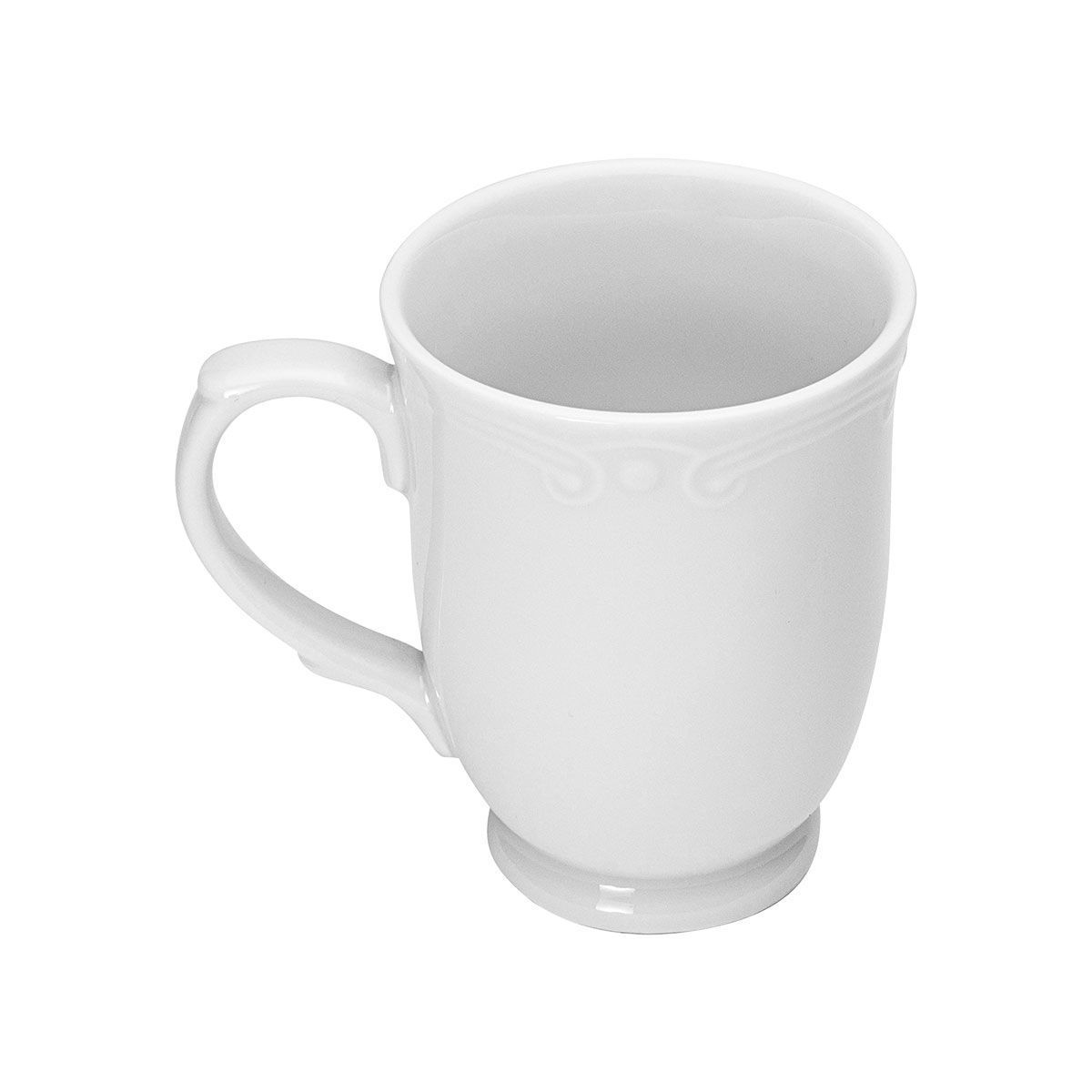 estia Κούπα Πορσελάνης Ανάγλυφη White Athenee Estia 340ml 07-13523 (Υλικό: Πορσελάνη, Χρώμα: Λευκό) - estia - 07-13523
