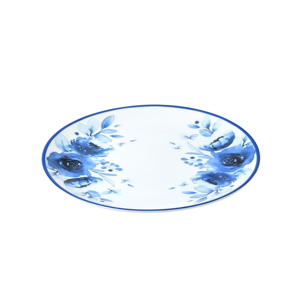 Πιάτο Ρηχό Φαγητού Πορσελάνης Blue Rose Estia 27εκ. 07-16098 (Σετ 2 Τεμάχια) (Υλικό: Πορσελάνη, Χρώμα: Λευκό, Μέγεθος: Μεμονωμένο) – estia – 07-16098