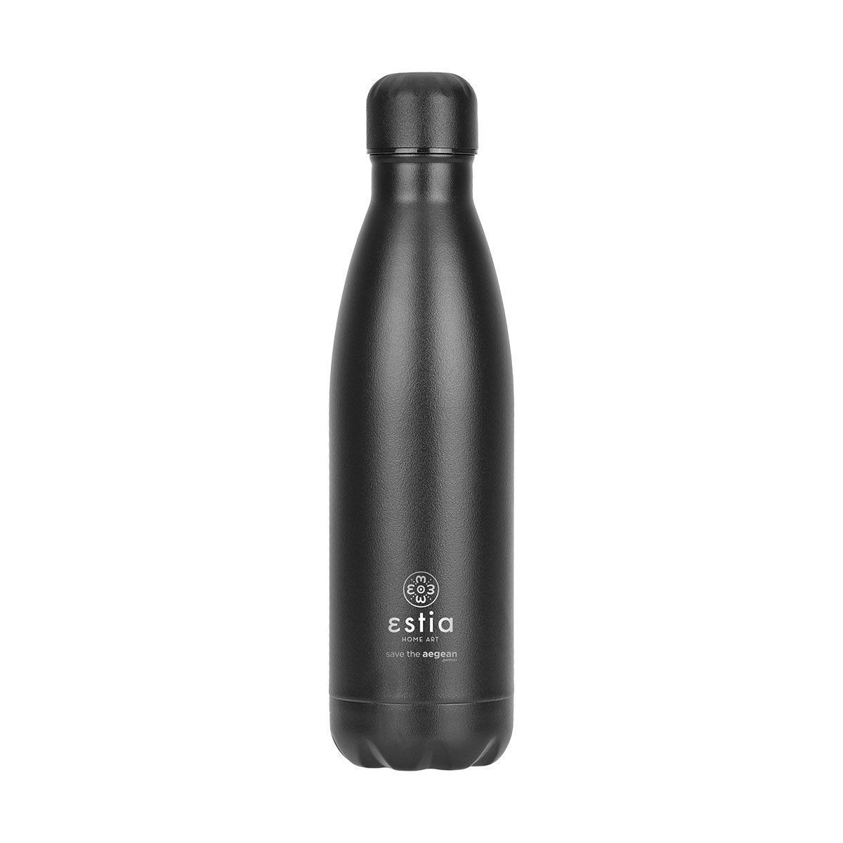 Θερμός-Μπουκάλι Ανοξείδωτο Flask Lite Save The Aegean Black Matte Estia 500ml-7x7x26,6εκ. 01-17989 (Υλικό: Ανοξείδωτο, Χρώμα: Μαύρο) – estia – 01-17989